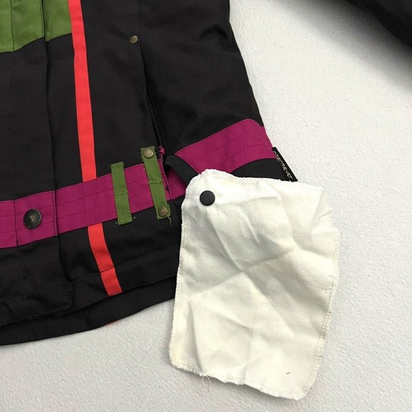 Obermeyer Girl Brown Color Block Bella Hooded Ski Snowboarding Jacket Juniors 12 - Picture 3 of 10